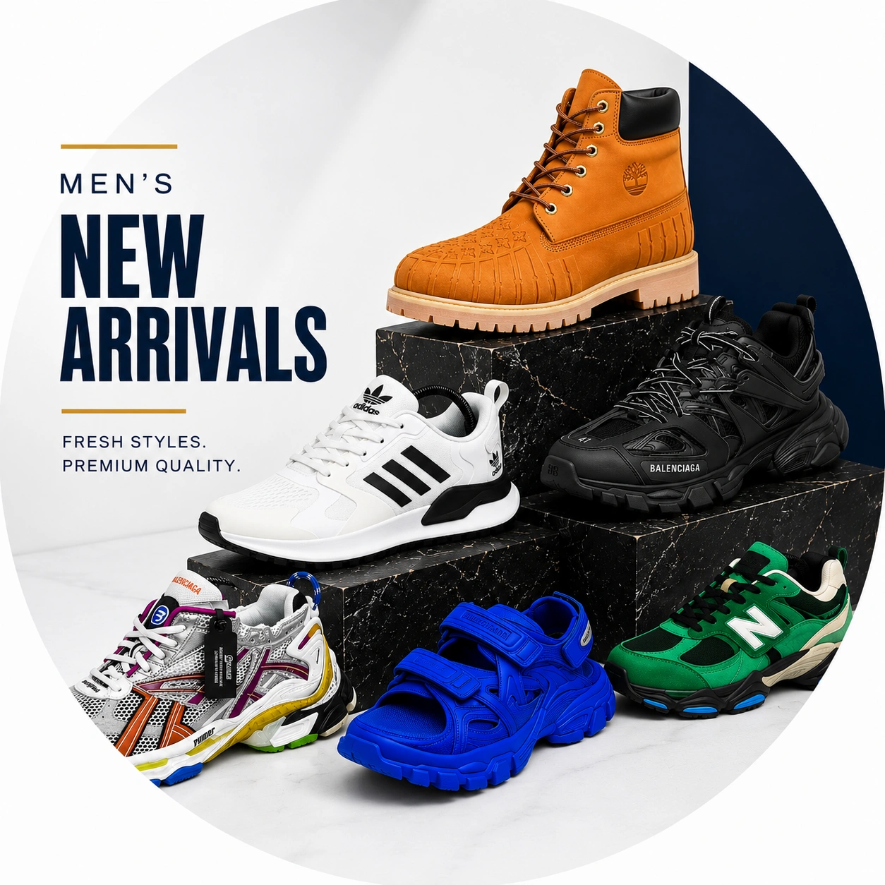 New arrivals in premium men's footwear at Vunasco Styles